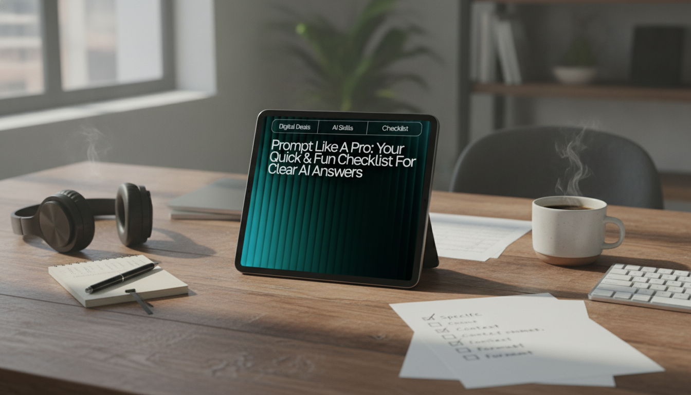 Clear AI Prompts: 60-Second Checklist for Better Answers